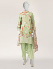 J. 3pc Embroidered Lawn