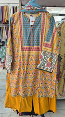 Khaadi 3pc printed cotton