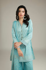 Khaadi 3pc block print lawn