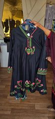 J. Lawm 3pc black embroidered