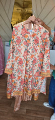 Bonanza satrangi 3pc summer with farshi shalwar