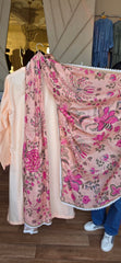 Bonanza satrangi peach 3pc embroidered