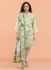 Bonanza Satrangi 3pc law. Embroidered
