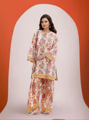 Bonanza satrangi 3pc summer with farshi shalwar