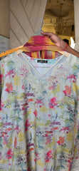 Almirah grey 3pc lawn embroidered