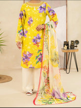 Almirah 3pc yellow embroidered