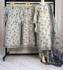 Kaftan mix lawn 3pc