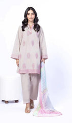 Khaadi 3pc lawn embroidered