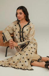 Khaadi 2pc lawn embroidered