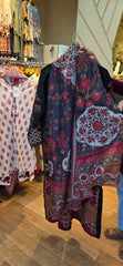 Asma D. Kaftan 50inch length 3pc lawn