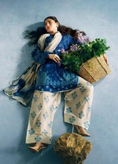 Vanya blue 3pc embroidered