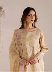 Vanya kaftan 3pc silk embroidered