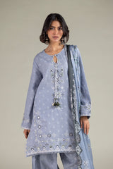 Khaadi 3pc embroidered lawn