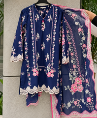 Khaadi 3pc embroidered lawn