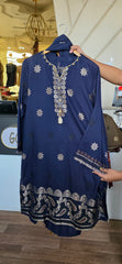 Jacquard lawn 3pc with lawn duppata