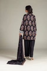 Khaadi 3pc Embroidered printed Cotton