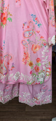 J. Pink lawn embroidered co-ord set