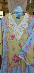 J. 3pc embroidered