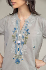 Khaadi 2pc gray kurta