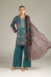 Khaadi 3pc Embroidered Cotton