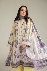 Khaadi 3pc embroidered lawn