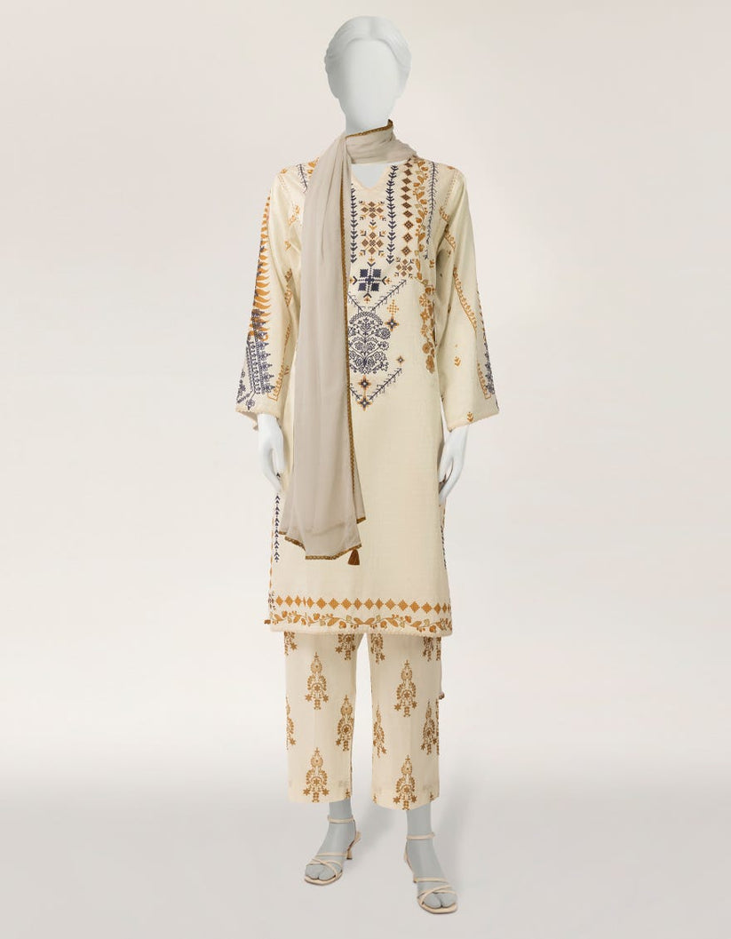 J. 3PC Printed Lawn
