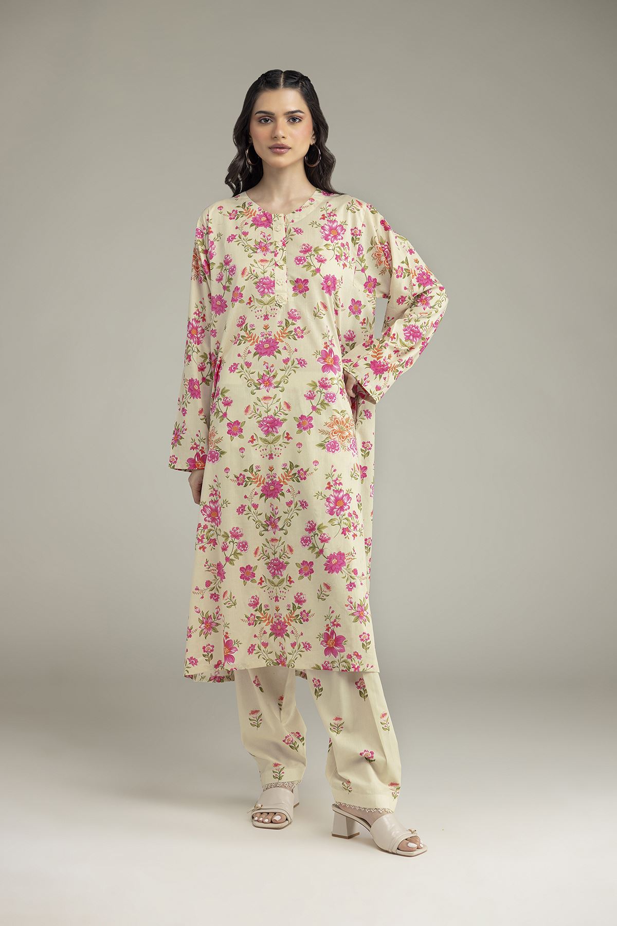 Khaadi 2pc printed lawn coordset