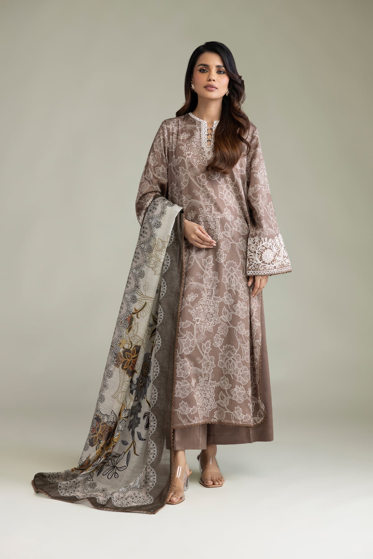 Khaadi 3pc embroidered lawn