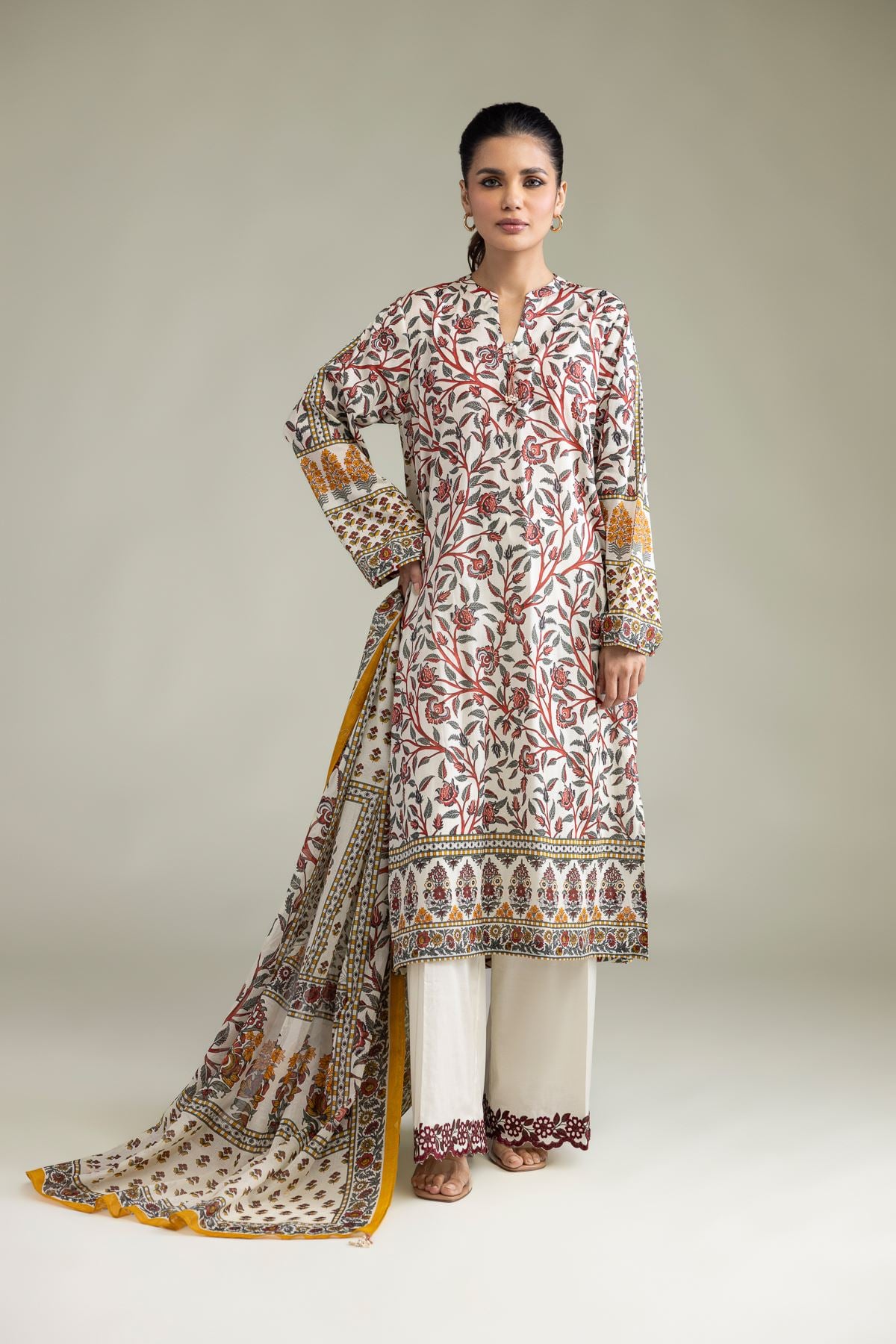 Khaadi 3pc embroidered lawn