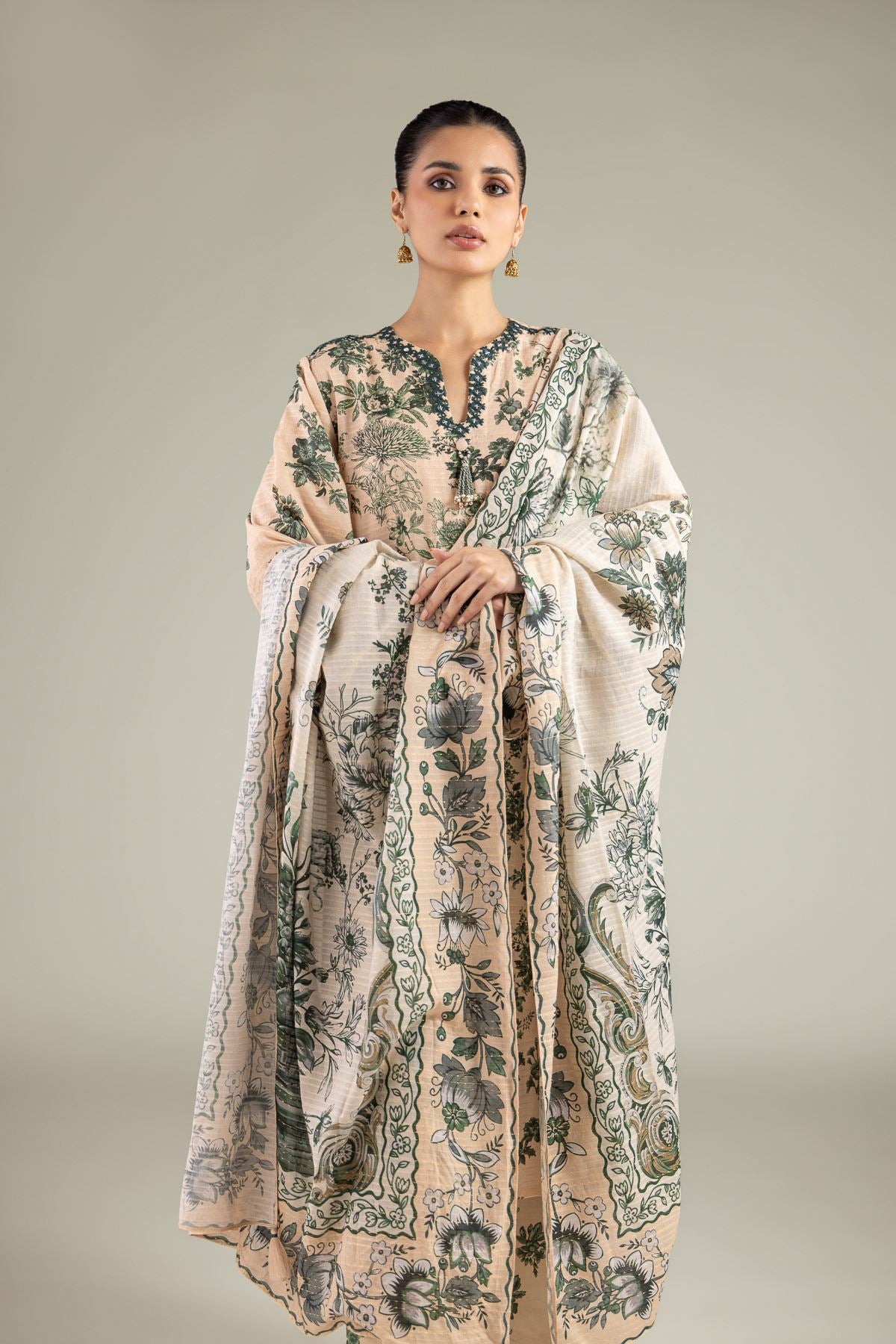 Khaadi 3pc masoori embroidered