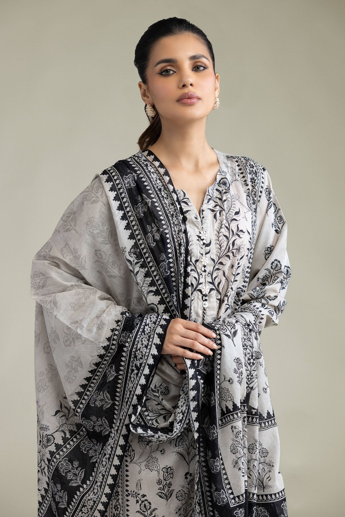 Khaadi 3pc printed lawn