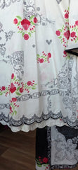J. Offwhite embroidered 3pc lawn