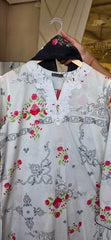 J. Offwhite embroidered 3pc lawn
