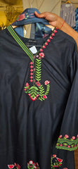 J. Lawm 3pc black embroidered