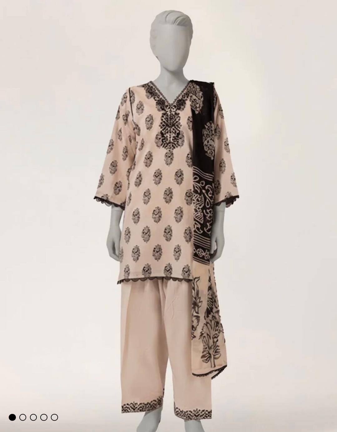 J. Lawn 3pc Beige embroidered
