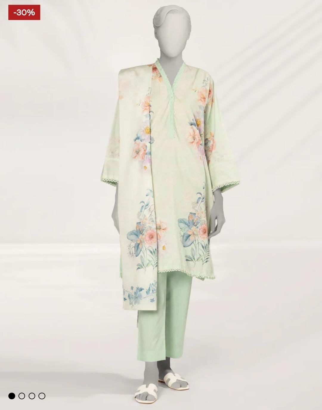 J. Lawn 3pc printed stitched