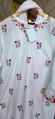 J. 3pc lawn embroidered white