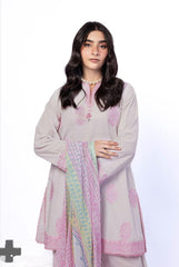 Khaadi 3pc lawn embroidered