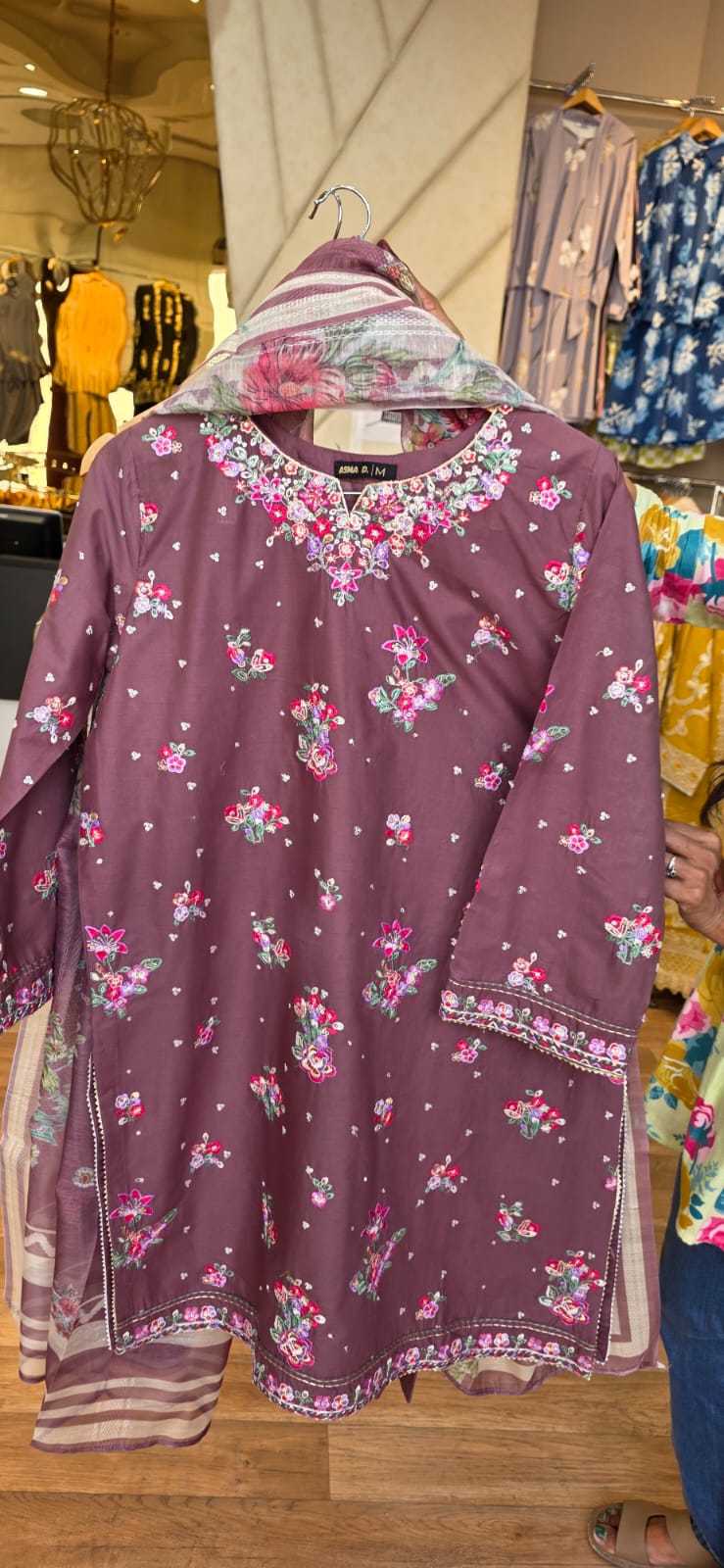 Asma D. Cotton 3pc embroidered