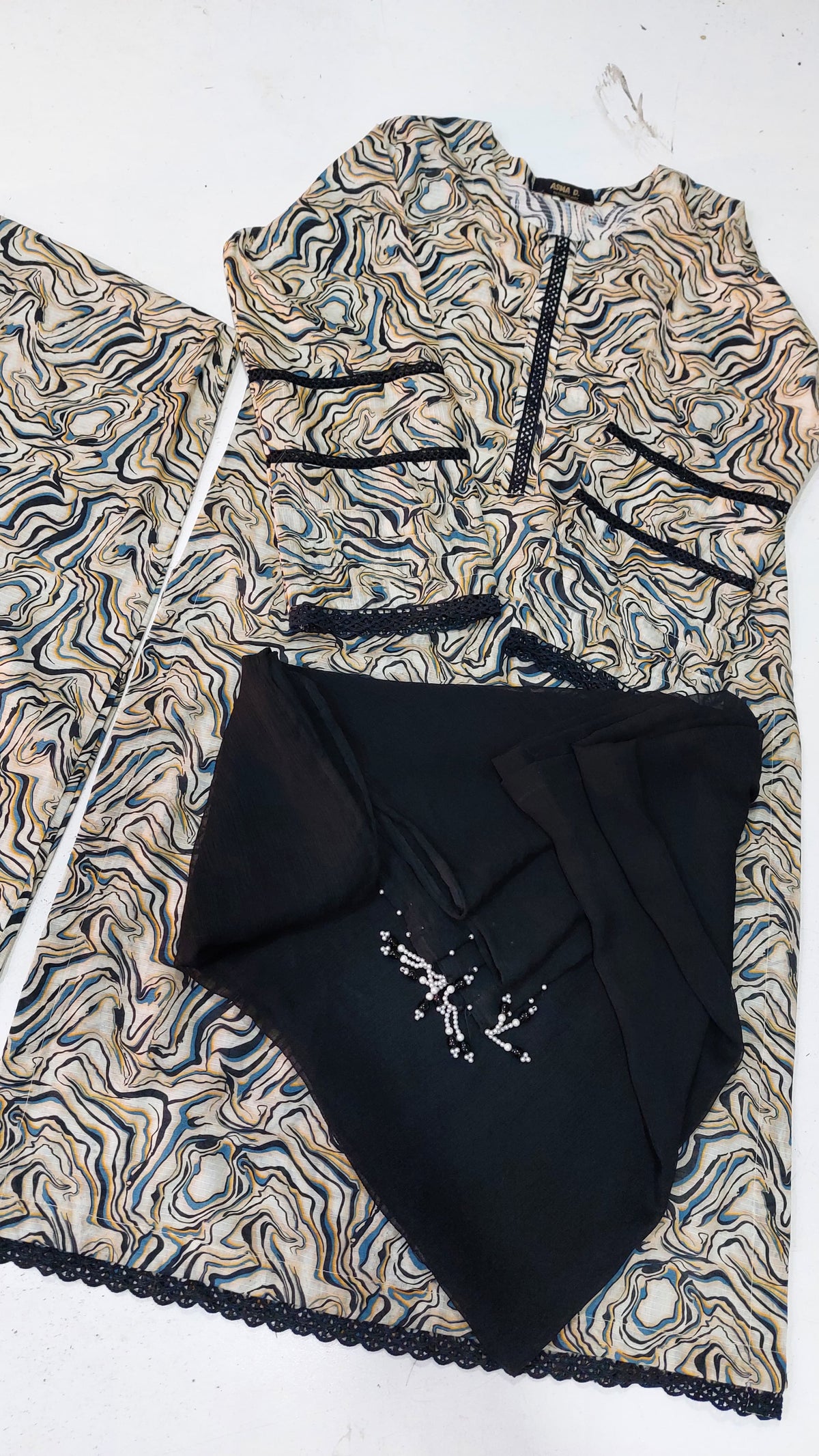 Asma D. Doria lawn 3pc printed