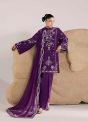 Vanya Purple 3pc lawn embroidered