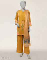 J. 3pc embroidered with shesha silk duppata