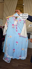 J. 3pc embroidered with shesha silk duppata