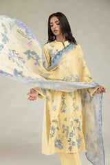 Khaadi 3pc embroidered lawn
