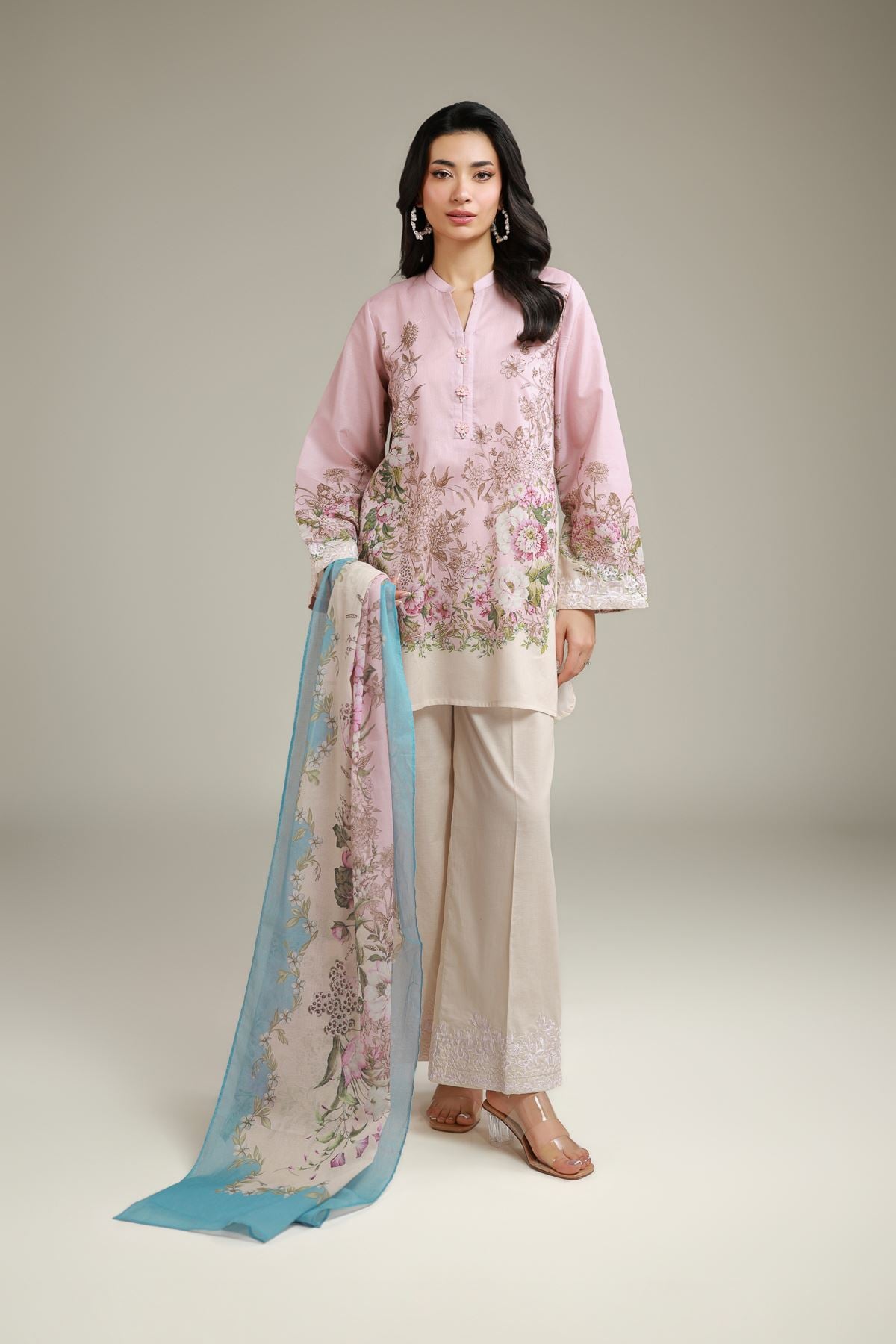 Khaadi Printed and Embroidered 3pc summer