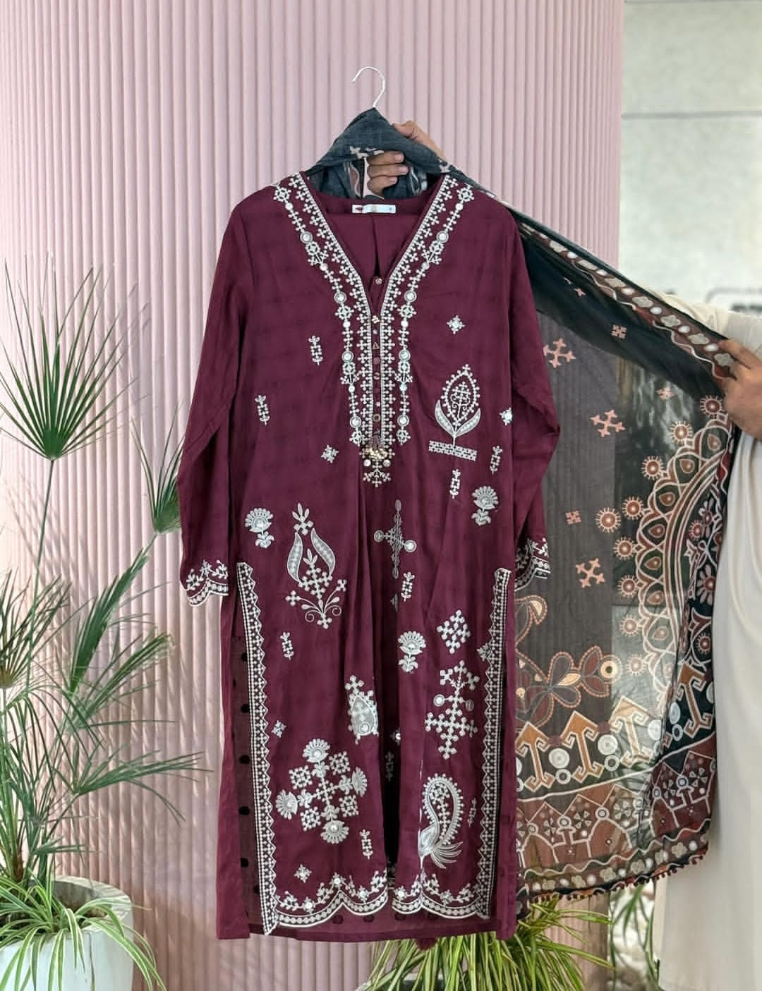 Khaadi 3pc embroidered broshia lawn