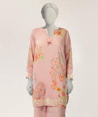 J. Pink lawn embroidered co-ord set