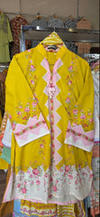 J. 3pc printed lawn