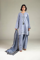 Khaadi 3pc embroidered lawn