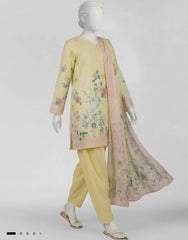 J. 3pc embroidered lawn